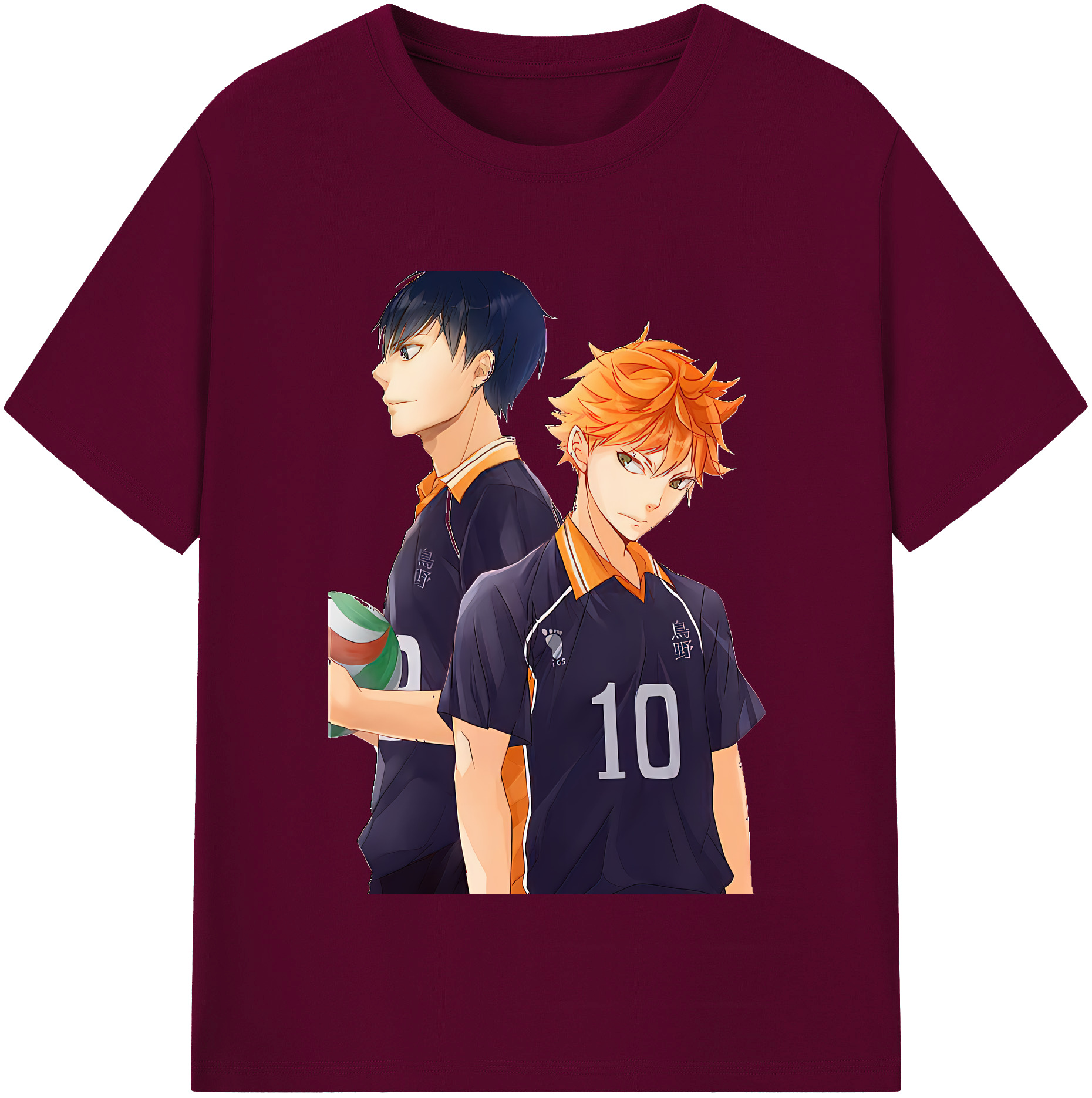 （画像用） ハイキュー!! Haikyu!! レディースカジュアルプリントTシャツ（綿100％）
